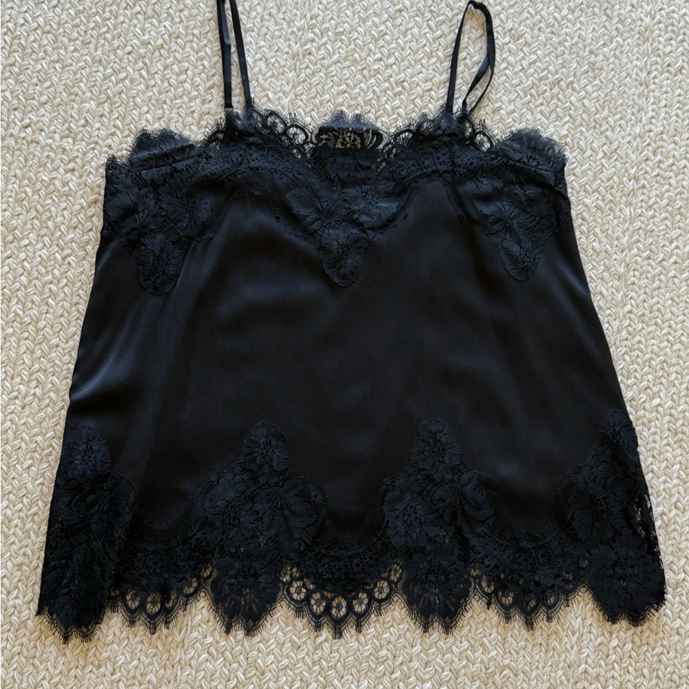 Alice + Olivia Black Lace Cami Top - Picture 4 of 7